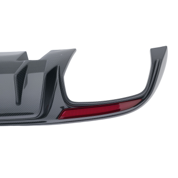 B Style Carbon Fiber Rear Bumper Lip compatible for Mercedes C180 C250 2015-2021