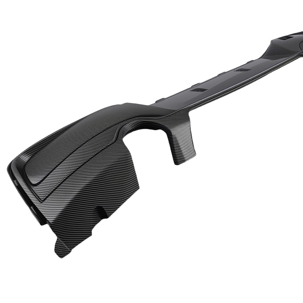 Black Carbon PP Lip compatible for BMW 1 Series F20 11-15 Rear Bumper Diffuser Gloss