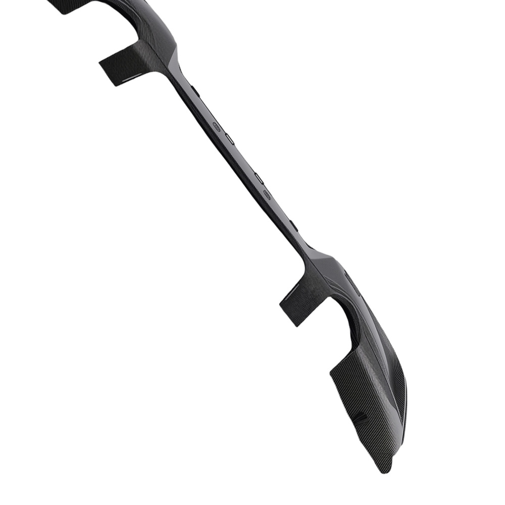 Black Carbon PP Lip compatible for BMW 1 Series F20 11-15 Rear Bumper Diffuser Gloss