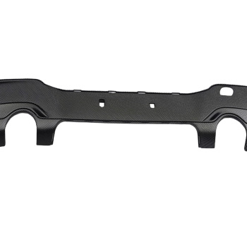 Black Carbon PP Lip compatible for BMW 1 Series F20 11-15 Rear Bumper Diffuser Gloss