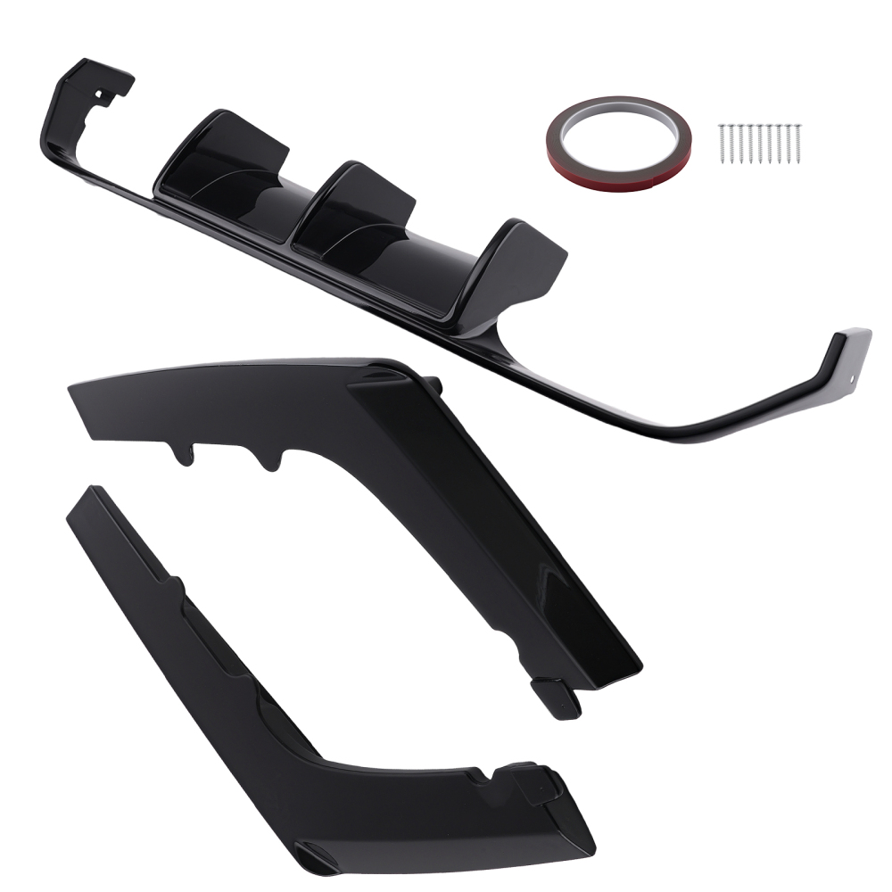 Aero Bumper Diffuser compatible for BMW F80 M3 F82 M4 15-20 PSM Style PP Black