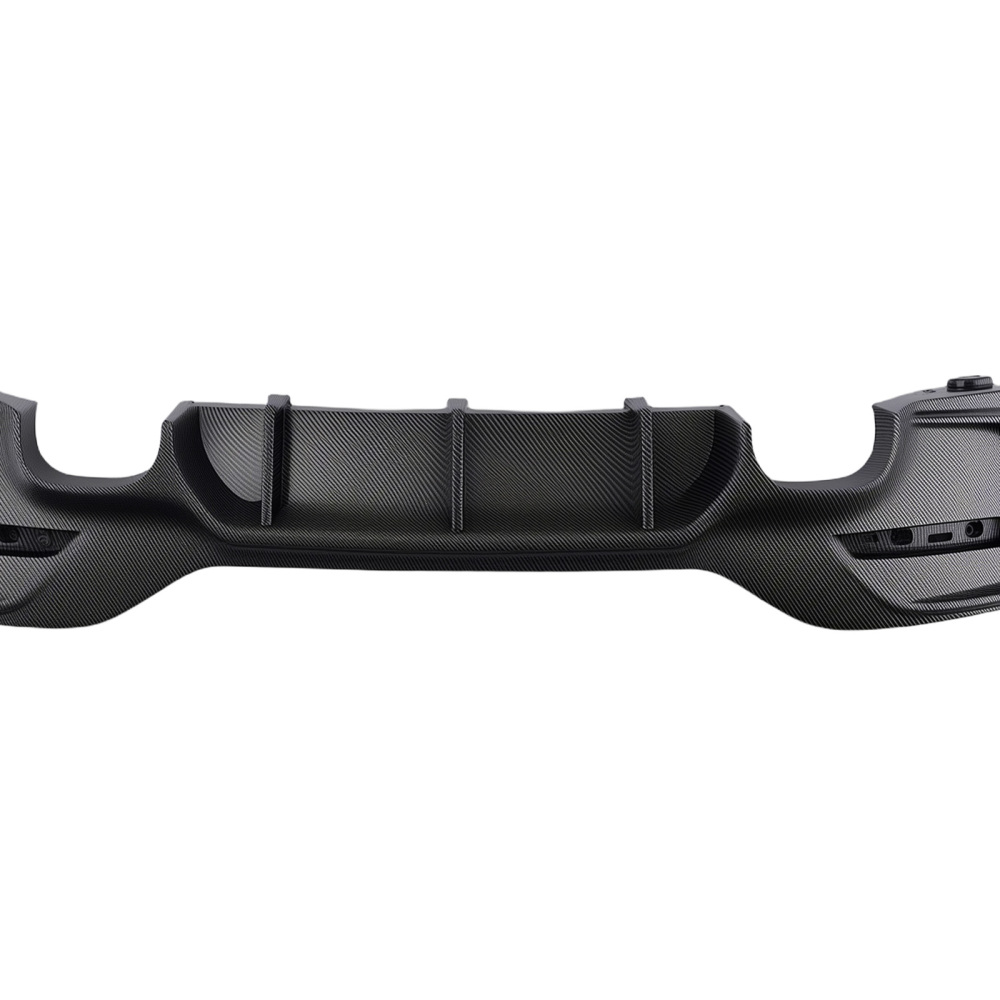 Carbon Style Bumper Diffuser compatible for BMW F20 F21 M Sport 2015-2019 Gloss Black Rear