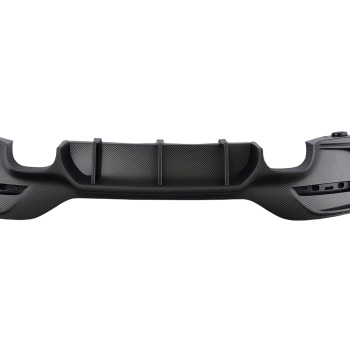Carbon Style Bumper Diffuser compatible for BMW F20 F21 M Sport 2015-2019 Gloss Black Rear