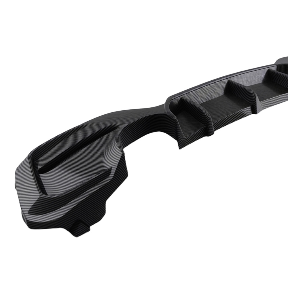 Carbon Style Bumper Diffuser compatible for BMW F20 F21 M Sport 2015-2019 Gloss Black Rear