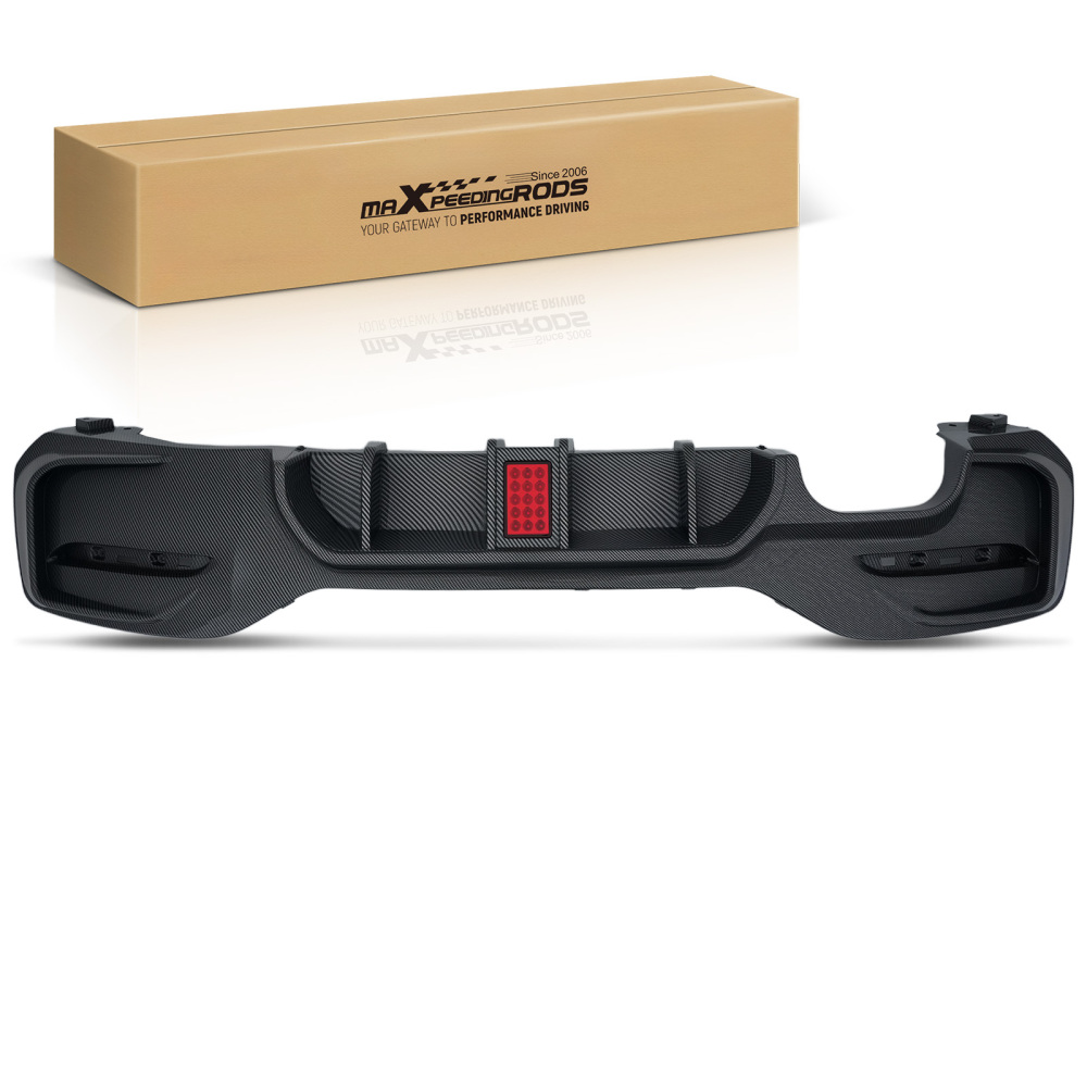 Black Carbon Rear Diffuser compatible for BMW 1 Series F20 F21 M Sport 2015-2019 Lip