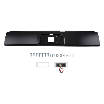 Black Primed Rear Roll Pan compatible for Dodge Ram 1500 2002-2008 Steel Screw-On