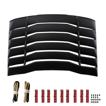 Black Rear Louver compatible for Chevrolet Camaro 2016-2024 Window Sun Shade Plastic
