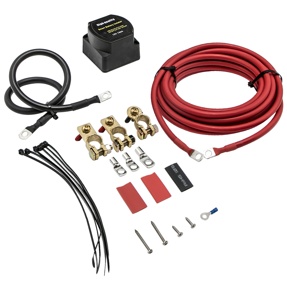 12V 140A Dual Battery Isolator Voltage Sensitive Relay Pro Kit for ATV