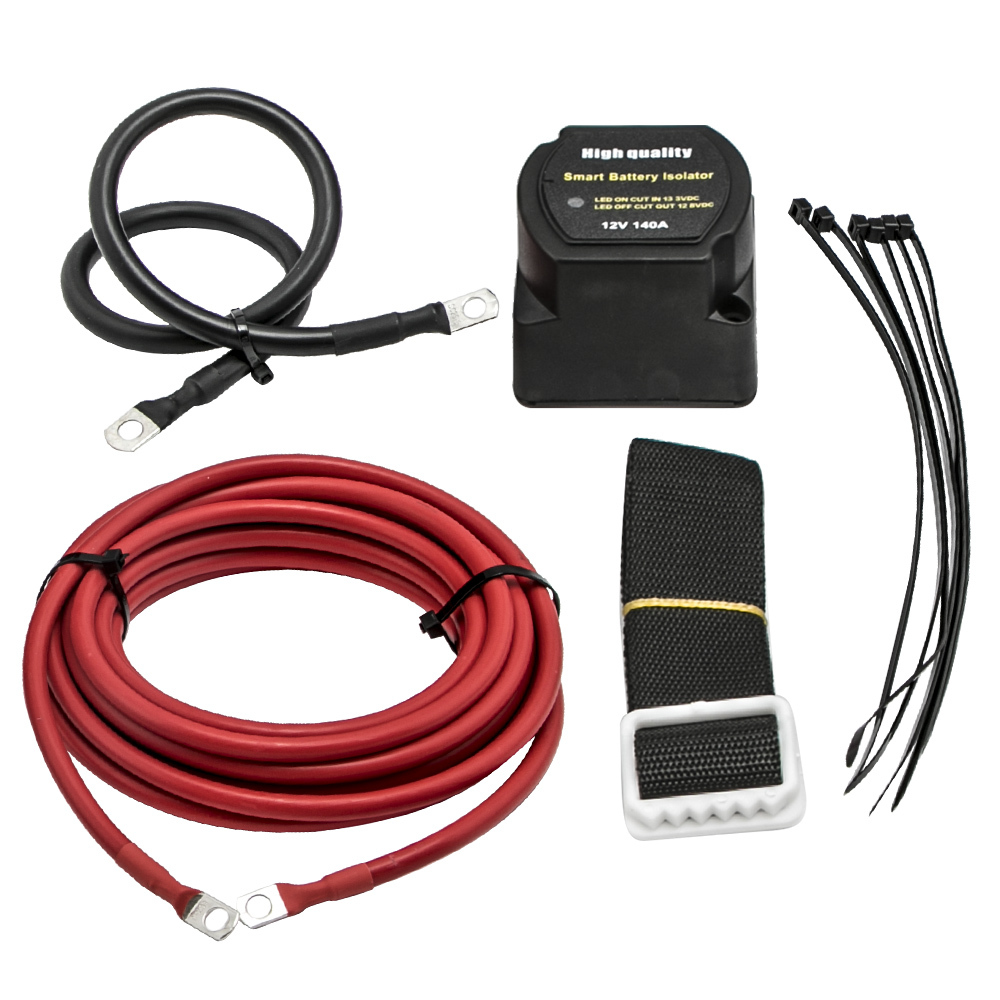 Dual Battery System Box Cycle Battery Box 140A 12V 2x USB