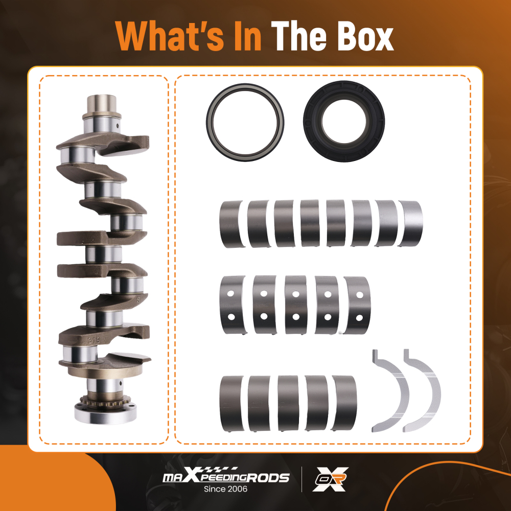 Crankshaft w/ Main Big End Bearings compatible for Land Rover Range Rover 204DT 204DTD