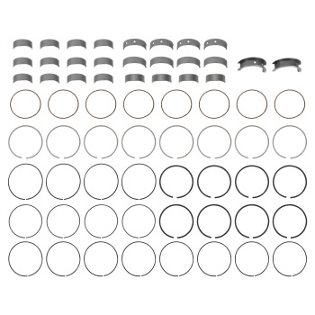 Main Bearing Set + Piston Rings compatible for GM Hummer Isuzu Saab Chevy 4.8L 5.3L