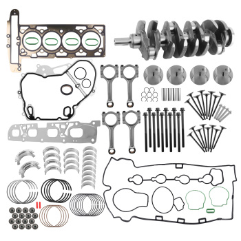 2.4L Engine Overhaul Rebuild Kit w/ Rods Bearing Set compatible for Chevy Equinox GMC