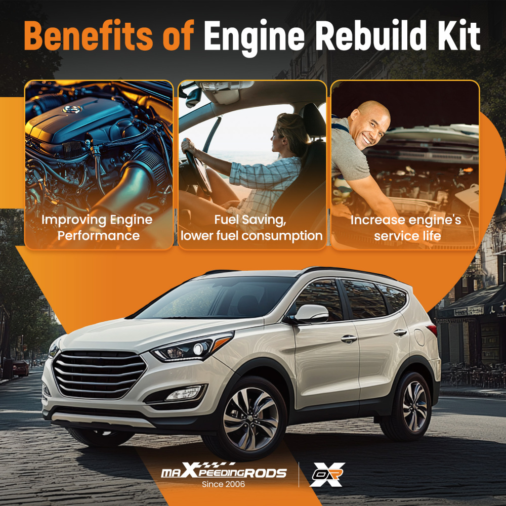 Crankshaft Connecting Rod Bearing compatible for Hyundai Sonata compatible for Kia Sportage 2.4L