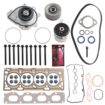 Engine Rebuild Kit w/ Timing Belt Water Pump compatible for Chevrolet Aveo/Aveo5 1.6L 09-11