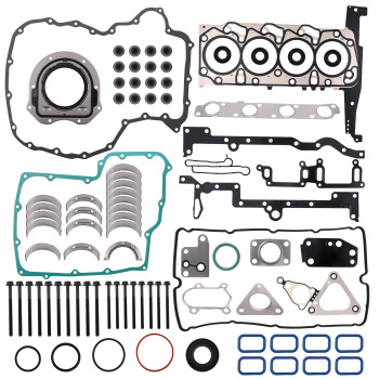 Head Gasket Set compatible for Ford Transit 2.4 TDCi DI RWD compatible for Land Rover Defender 2.4 Td4