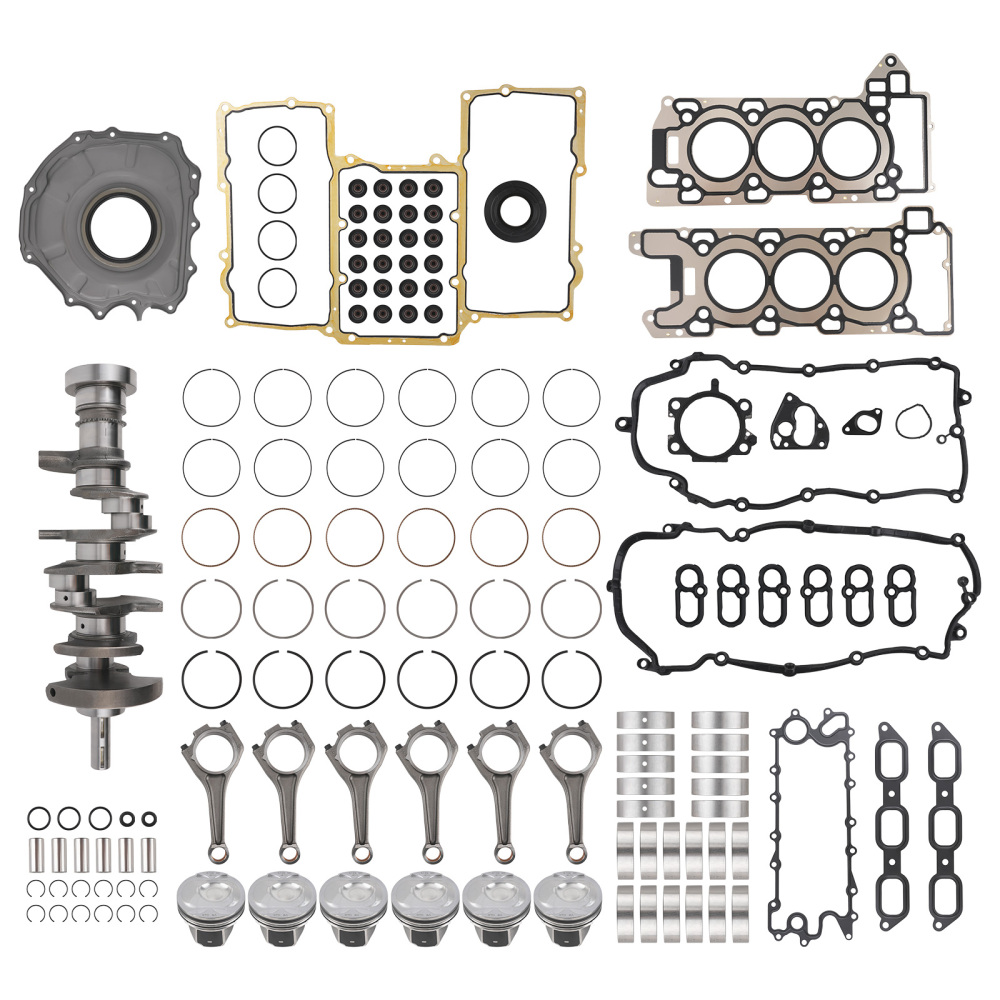 Engine Rebuild Kit Crankshaft Con Rods Gasket Piston compatible for Jaguar Land Rover