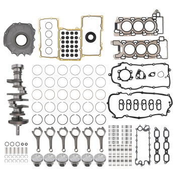 Engine Rebuild Kit Crankshaft Con Rods Gasket Piston compatible for Jaguar Land Rover