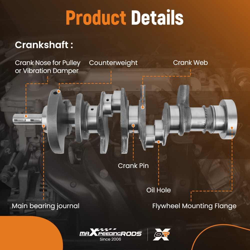 Engine Rebuild Kit Crankshaft Con Rods Gasket Piston compatible for Jaguar Land Rover