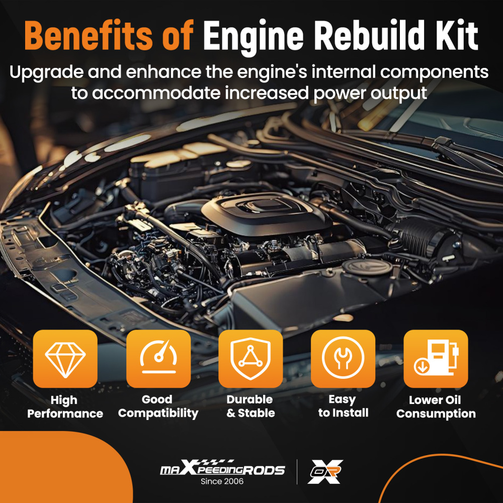 Engine Rebuild Kit Crankshaft Con Rods Gasket Piston compatible for Jaguar Land Rover