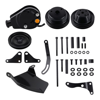 Complete BracketPulley Kit for Small Block compatible for Chevy 1958-1986 Long Water Pump