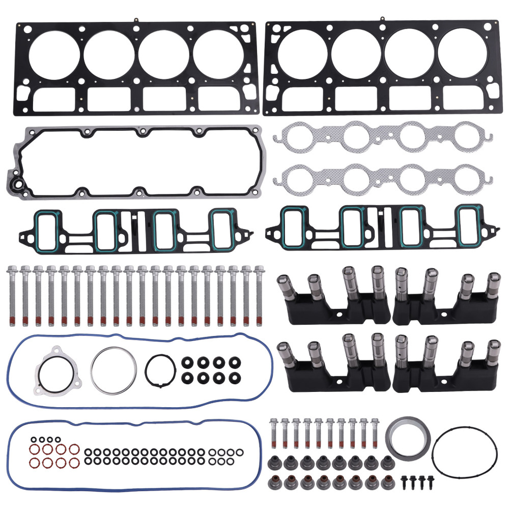 AFM Lifter Replacement Kit w/ Head Gasket Set Head Bolts compatible for GMC Cadillac 6.2L