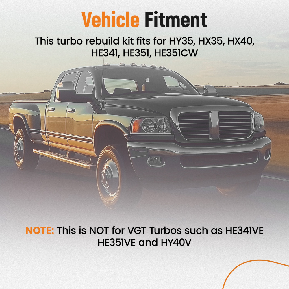 HX35 HX35W HE351 Turbo Repair Rebuild Kit compatible for Cummins Dodge Ram 5.9L Diesel