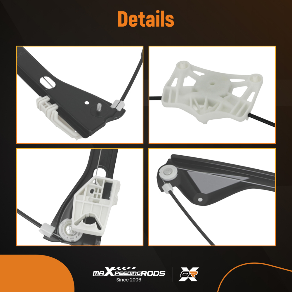 1x Front Left Window Regulator compatible for Skoda Fabia MK3 Estate 2014-2022 6V0837461A