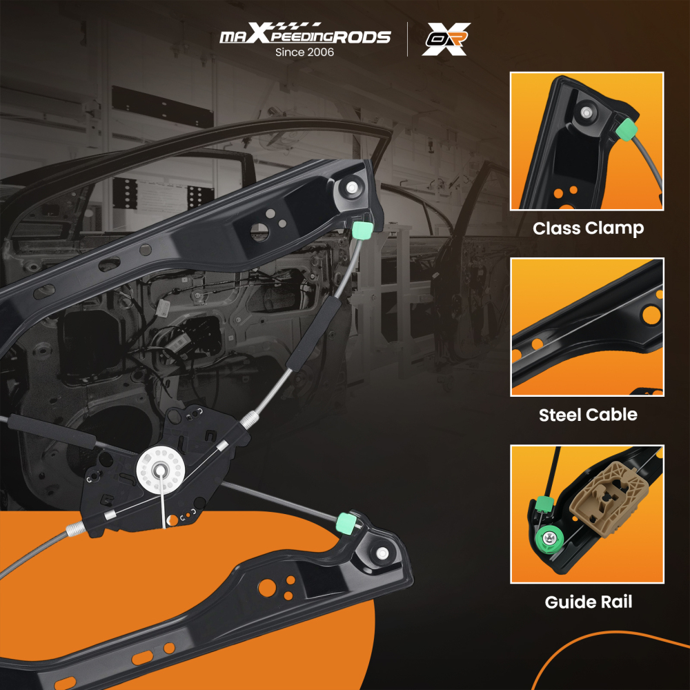 Front Left Passenger Side Window Regulator w/o Motor compatible for Volvo XC60 2008-2017