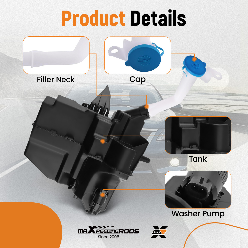 Front Washer Assembly Unit compatible for Nissan Maxima Altima 13-18 28910-9HM0A