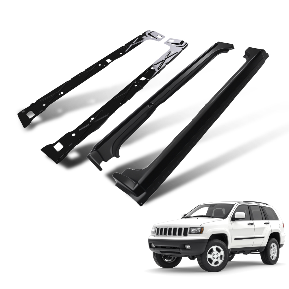 InnerOuter Rocker Panels compatible for GMC Sierra 1999-2007 Extended Cab Galvanized