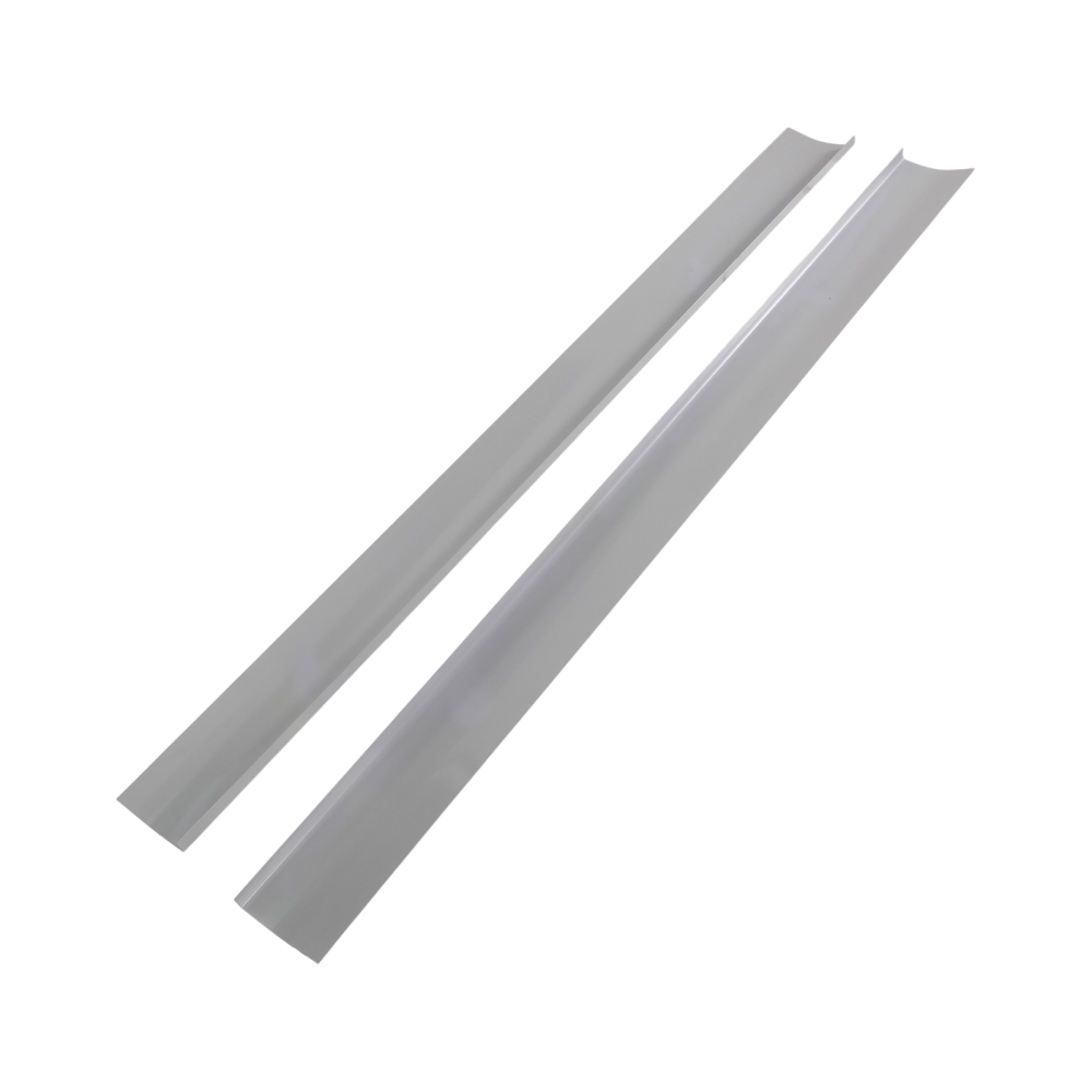 Pair Slip On Rocker Panels compatible for Chevy Express compatible for GMC Savana Van 1996-2014 Silver