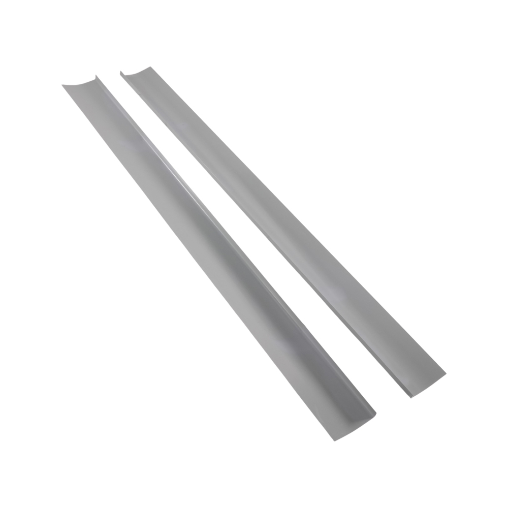 Pair Slip On Rocker Panels compatible for Chevy Express compatible for GMC Savana Van 1996-2014 Silver