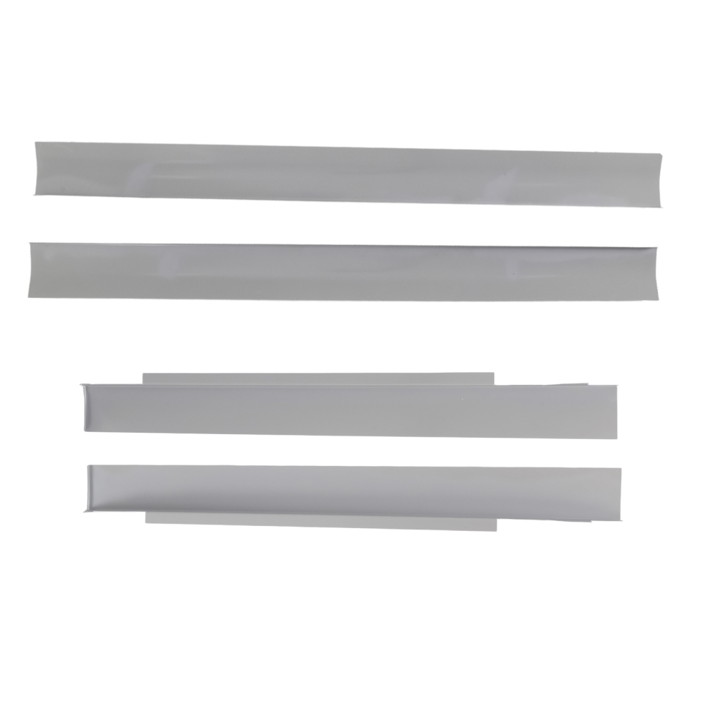 Pair Slip On Rocker Panels compatible for Chevy Express compatible for GMC Savana Van 1996-2014 Silver