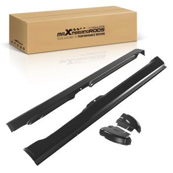 Cab Corners Rocker Panels compatible for RAM 1500 2500 3500 2002-2008 4DR Steel Black