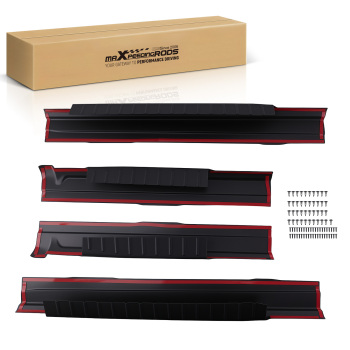 4 Pcs Rocker Panel compatible for Ford F150 2009-2014 Crew Cab ABS Plastic Side Trim