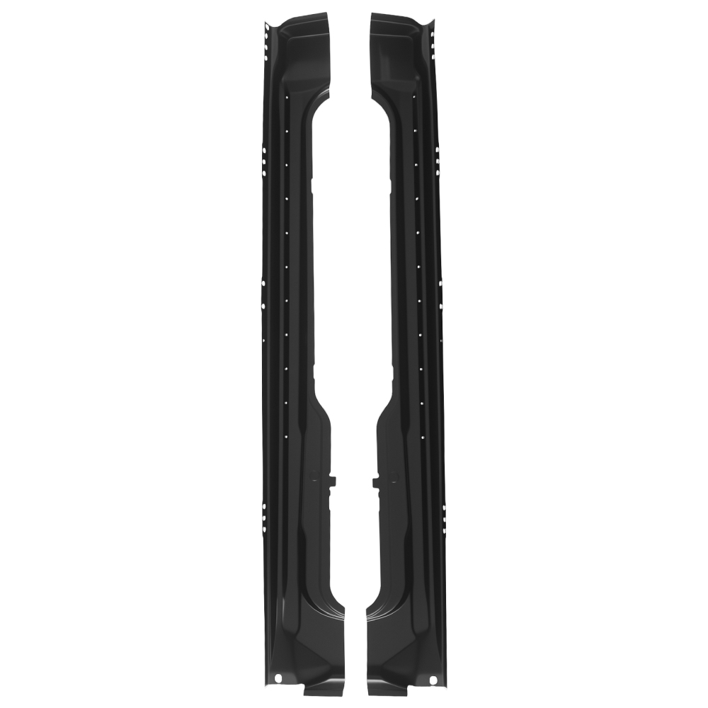 LHRH Rocker Panel compatible for Ford F-150 2009-2014 Super Cab Steel Pair Black