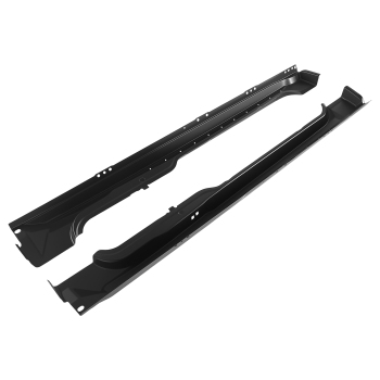 LHRH Rocker Panel compatible for Ford F-150 2009-2014 Super Cab Steel Pair Black