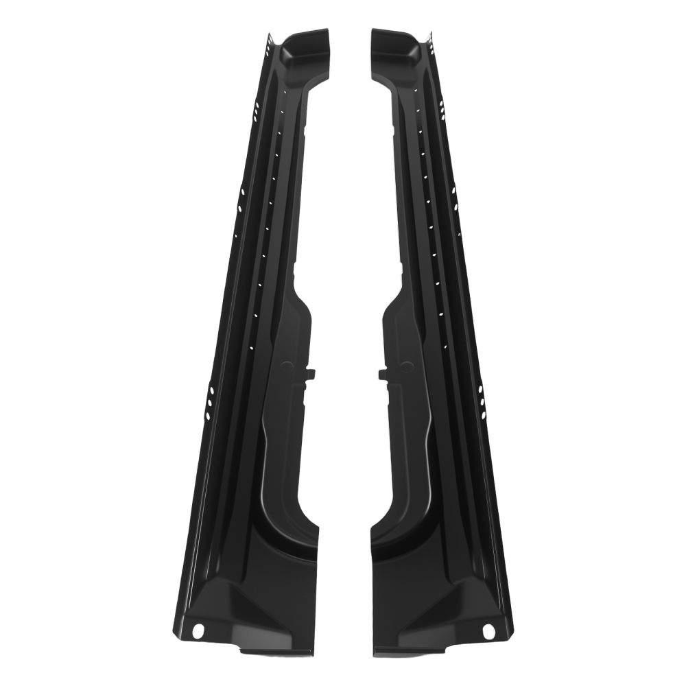 LHRH Rocker Panel compatible for Ford F-150 2009-2014 Super Cab Steel Pair Black