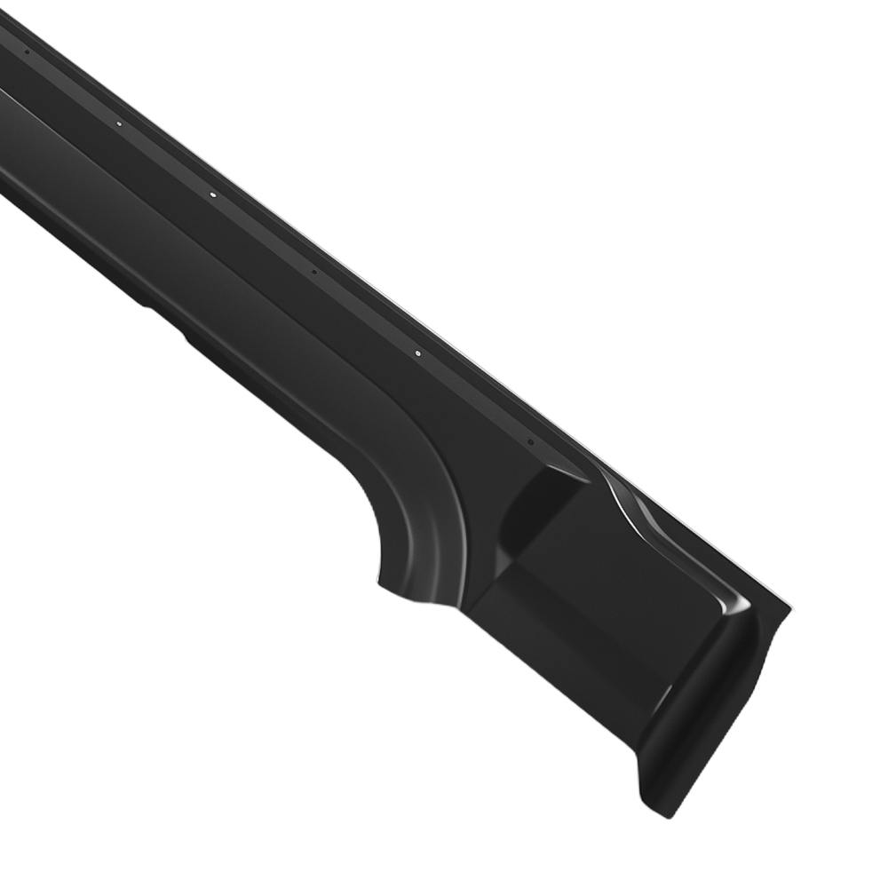 LHRH Rocker Panel compatible for Ford F-150 2009-2014 Super Cab Steel Pair Black