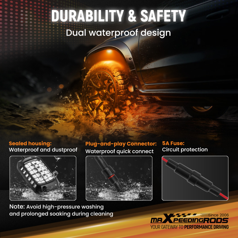 12Pcs RGB Rock Lights For Car Truck ATV UTV SUV compatible for Jeep Waterproof LED Pods Remote