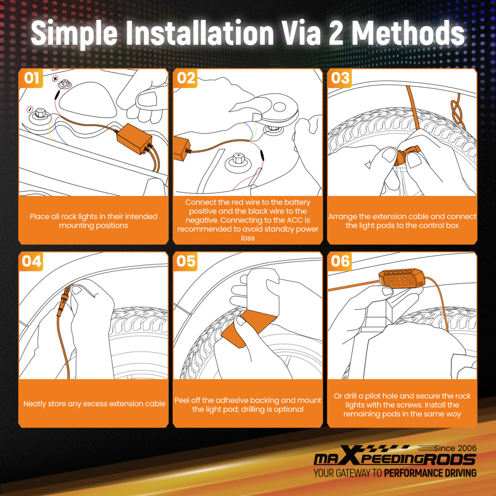 12Pcs RGB Rock Lights For Car Truck ATV UTV SUV compatible for Jeep Waterproof LED Pods Remote