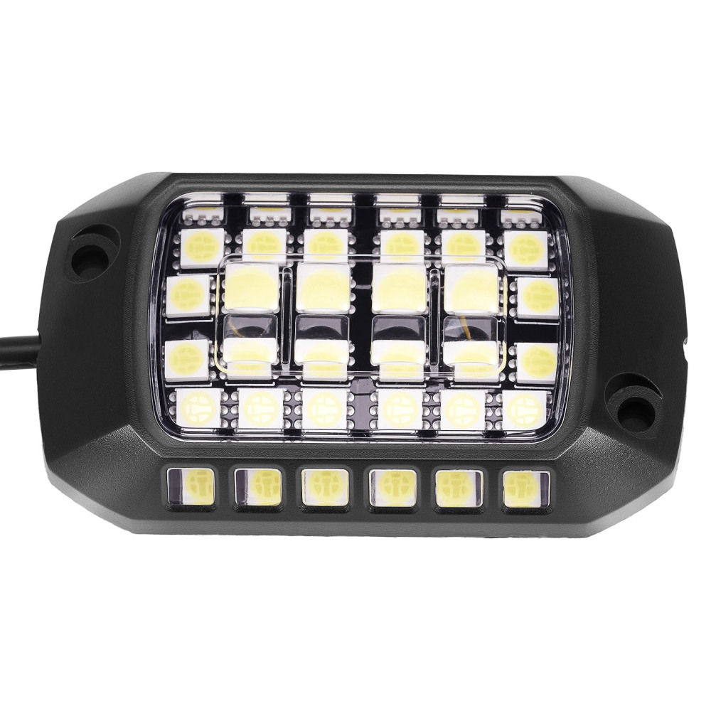 12 Pods Rock Lights Kit compatible for Jeep Truck ATV UTV SUV Universal compatible for White 6000K 7W