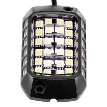 20PC Rock Lights compatible for Jeep Truck SUV ATV UTV compatible for White LED 6000K Waterproof 12V Kit