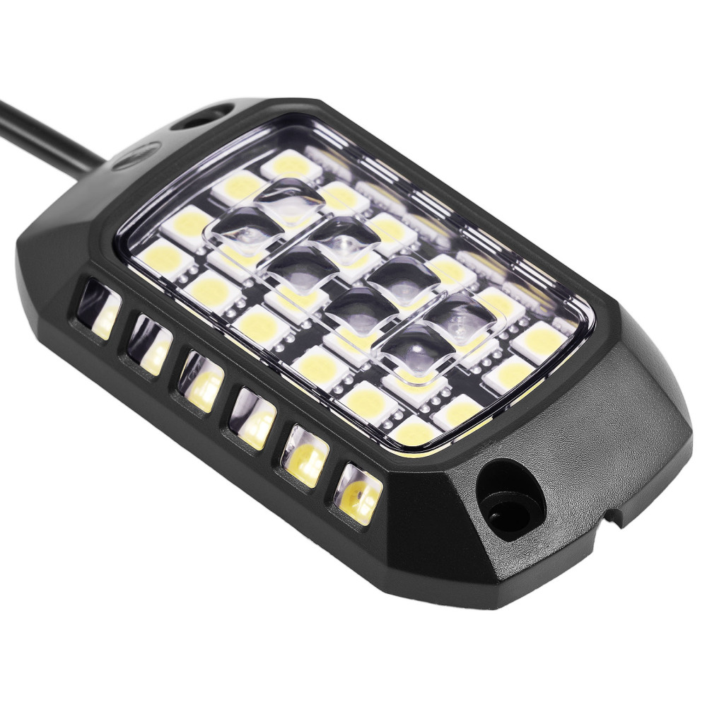 20PC Rock Lights compatible for Jeep Truck SUV ATV UTV compatible for White LED 6000K Waterproof 12V Kit