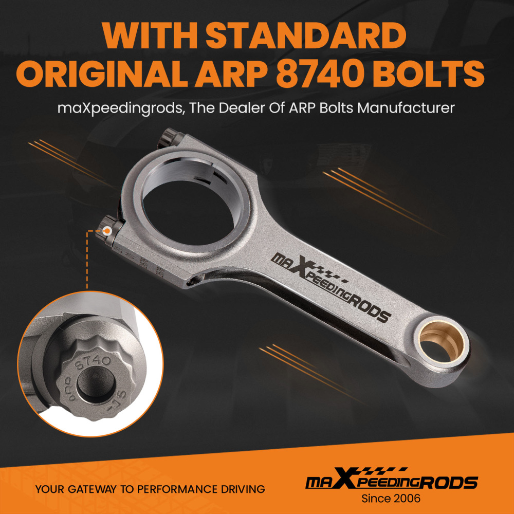 H Beam 6.100 2.225 .945 Bronze Bush 4340 Connecting Rods compatible for Chevy LS3 V8