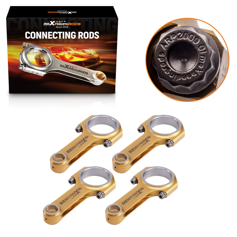 Bielas de titanización compatibles compatible para Porsche 356 1.1L 1948-1955; 912 TODO 1976 -