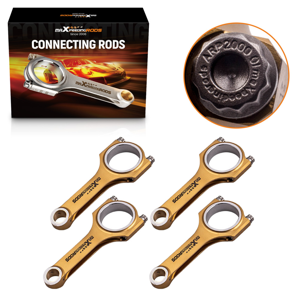 Compatible for VW Golf mk5 mk6 mk7 H Beam 4340 Titanizing Racing Connecting Rods Conrods