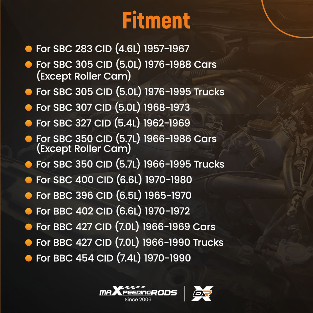 16pcs Hydraulic Flat Tappet Lifters compatibile per Chevrolet SBC BBC SmallBig Block