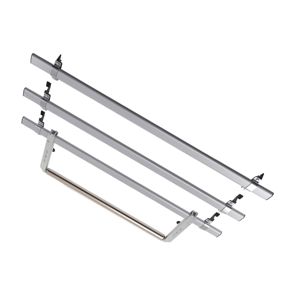 3 Bars Roof Rack compatible for Vauxhall Vivaro Van 2019-Onwards Zinc Plated Cargo Carrier