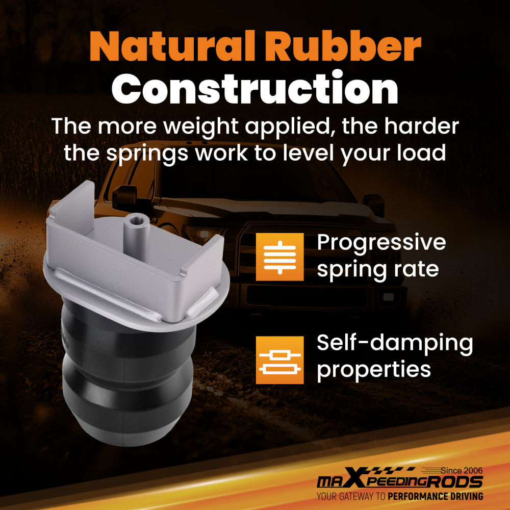 MaXpeedingrods Suspension Rubber Helper Spring Kit compatible for Ford F-250 2005-2010